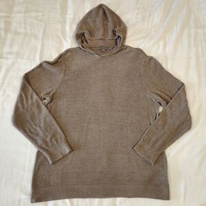Barefoot Dreams CozyChic Ultra Lite Hooded Sweater Size Large / XL Tan Taupe